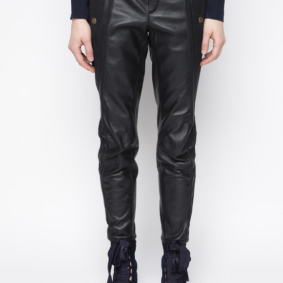 Chloé High-Waisted Leather Trousers - Picture 6 of 6
